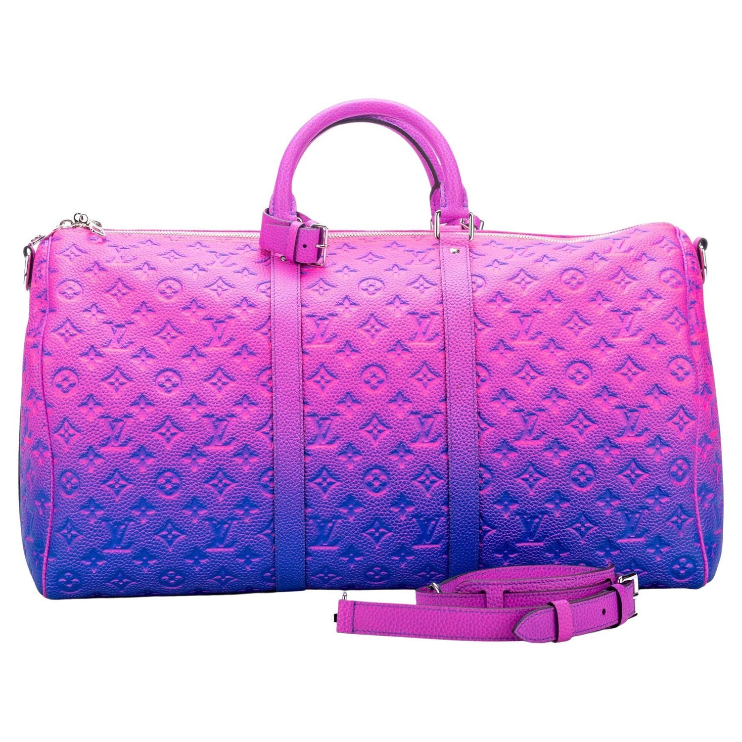 Keepall travel bag Louis Vuitton Pink in Synthetic - 28812434