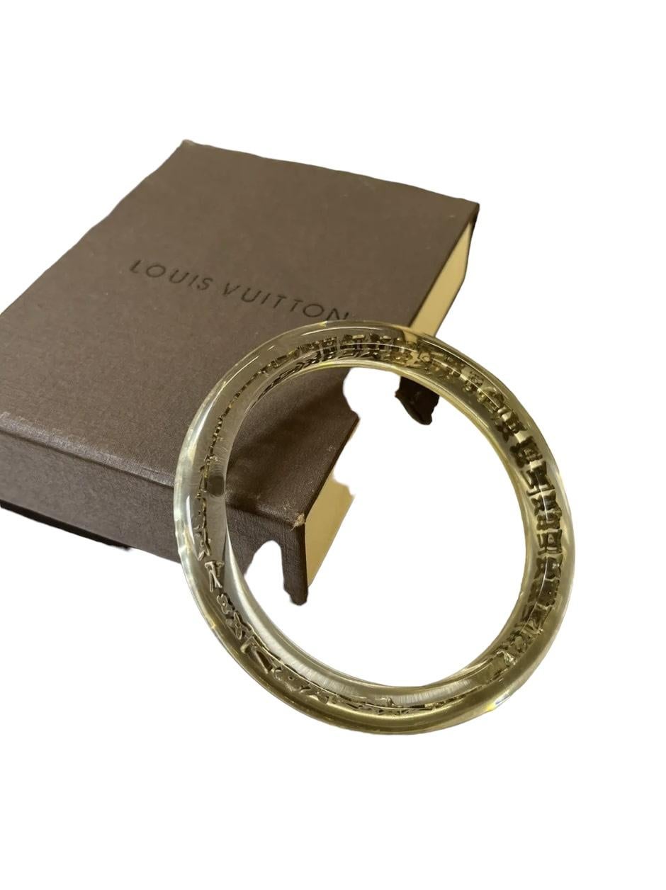Louis Vuitton Bracelet jonc avec monogramme inclus Bon état - En vente à LISSE, NL