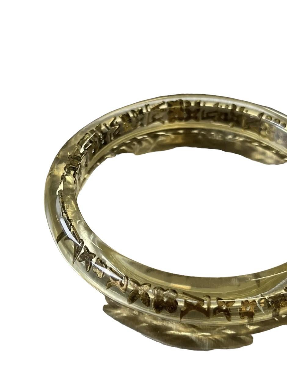 Louis Vuitton Bracelet jonc avec monogramme inclus en vente 1