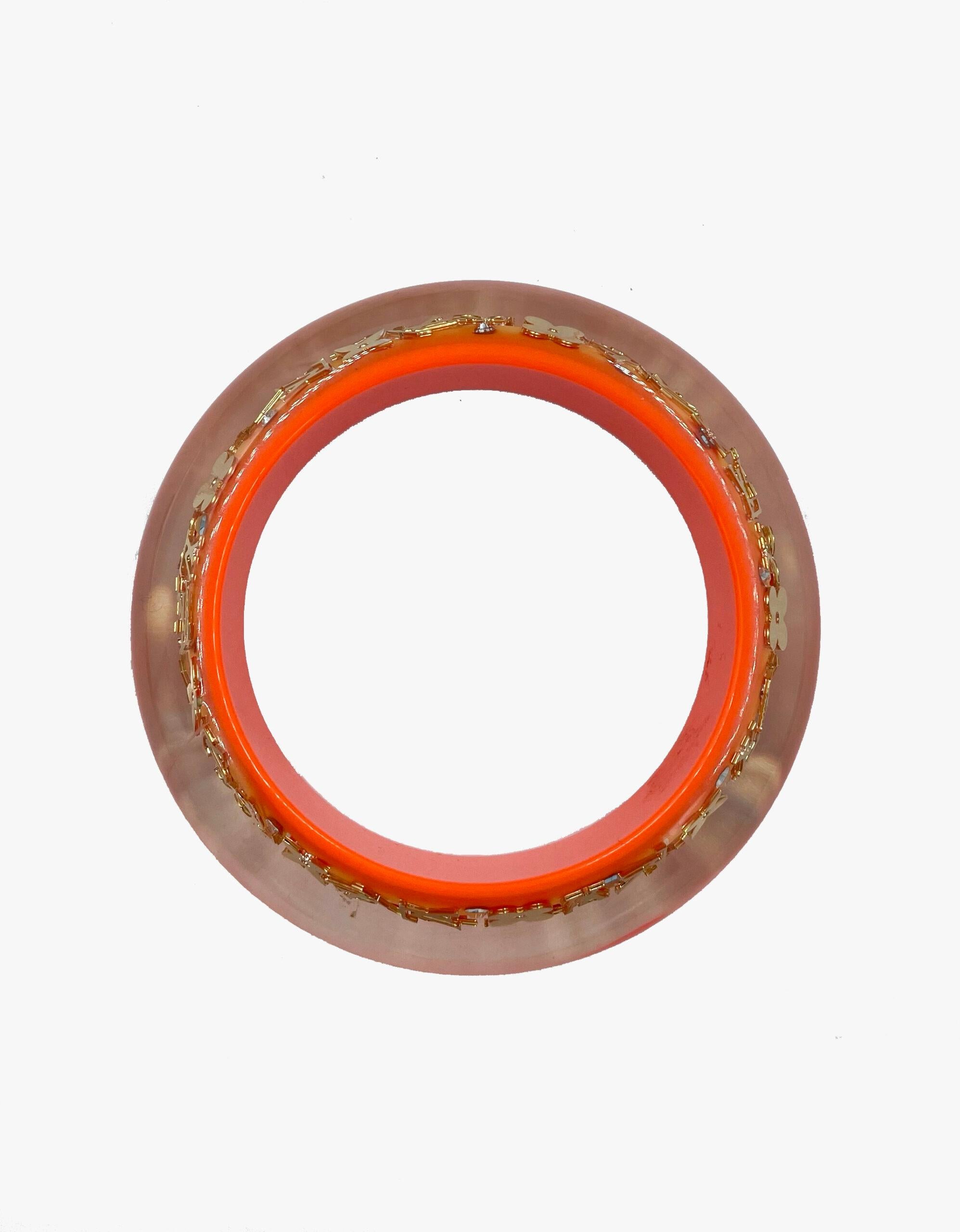 da uomo o donna Bracciale bangle arancione 