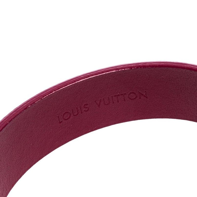 LV Louis Vuitton Bracelet Indian Rose Epi Leather Spirit 17 M6681