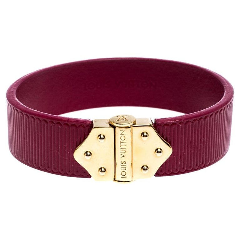 Louis Vuitton Indian Rose Epi Leather Spirit Bracelet 17CM at