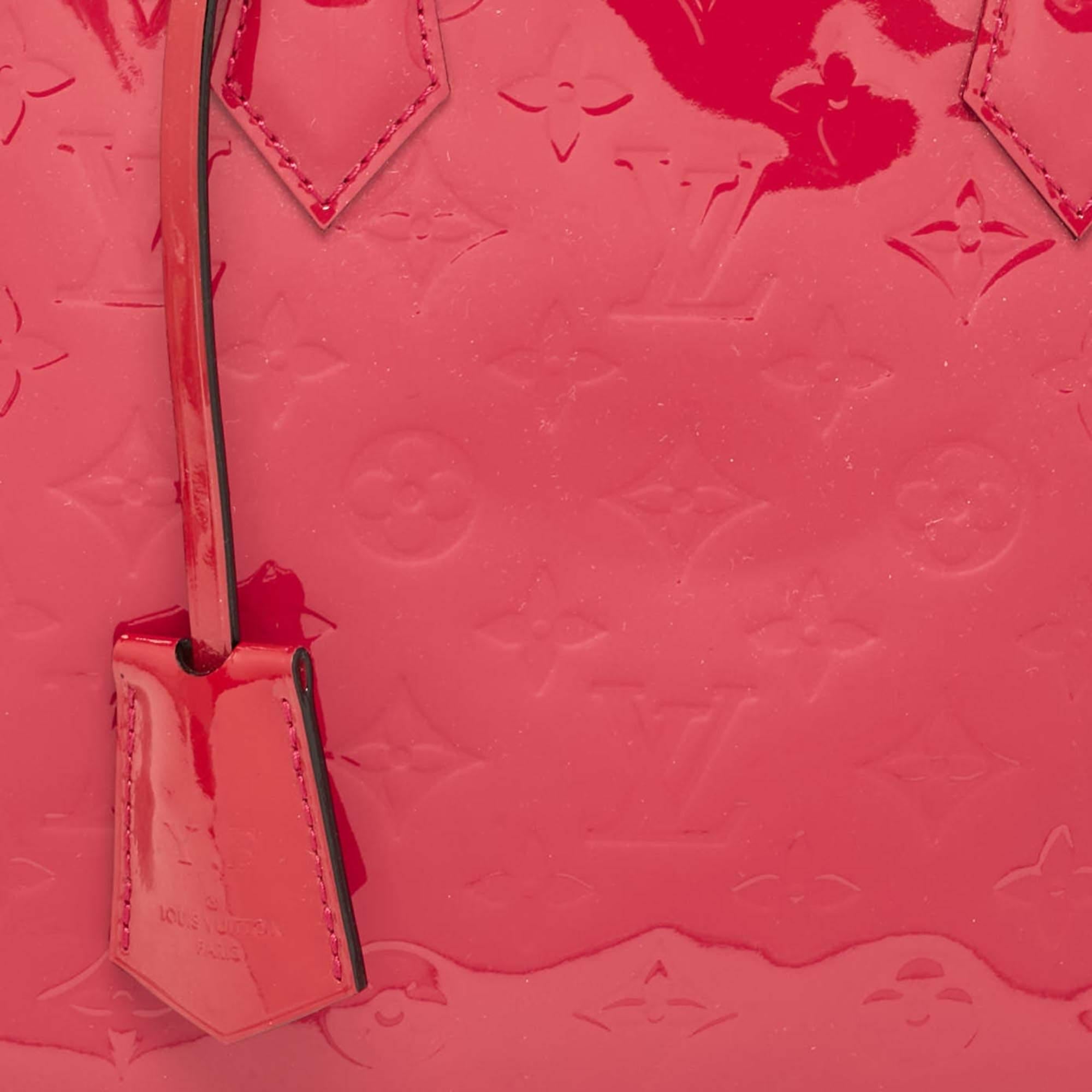 Women's Louis Vuitton Indian Rose Monogram Vernis Alma PM Bag For Sale