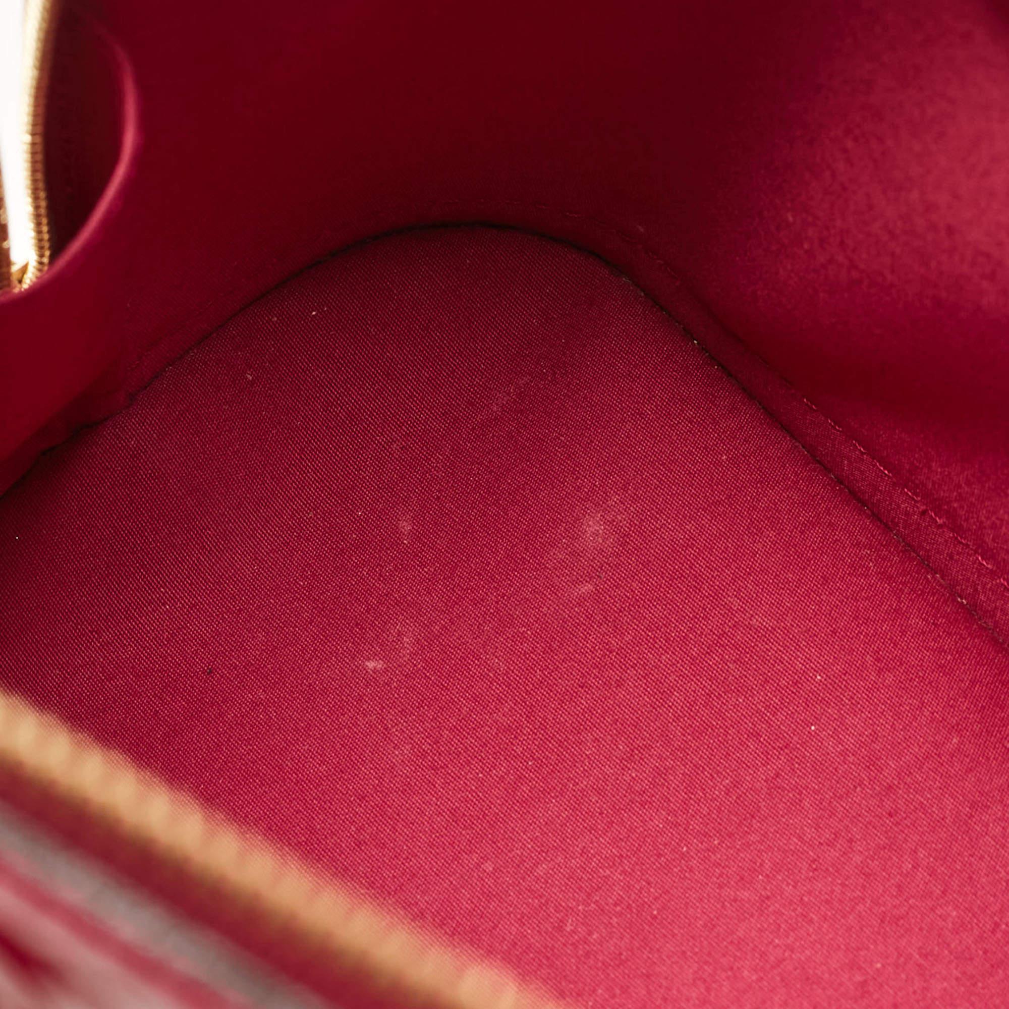 Louis Vuitton Indian Rose Monogram Vernis Alma PM Bag For Sale 3