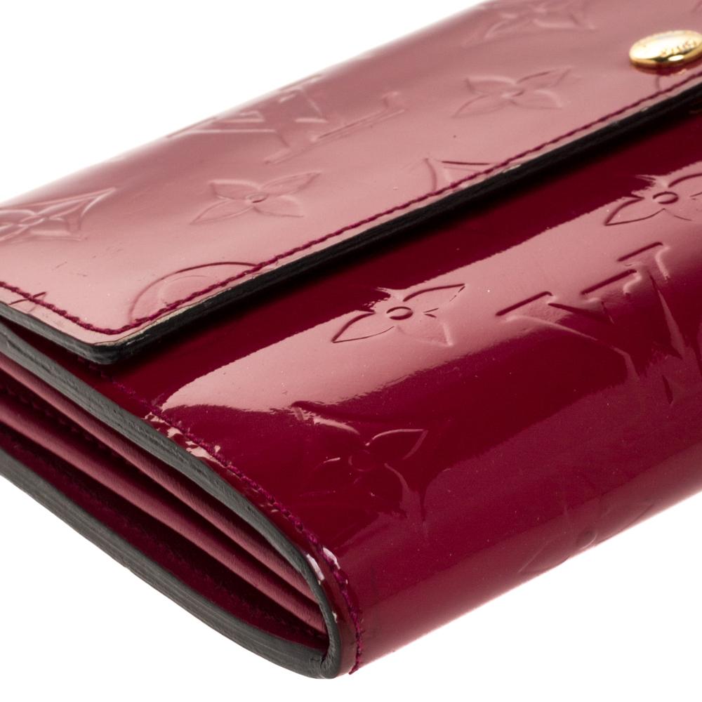 Louis Vuitton Indian Rose Monogram Vernis Leather Flap Continental Wallet 1
