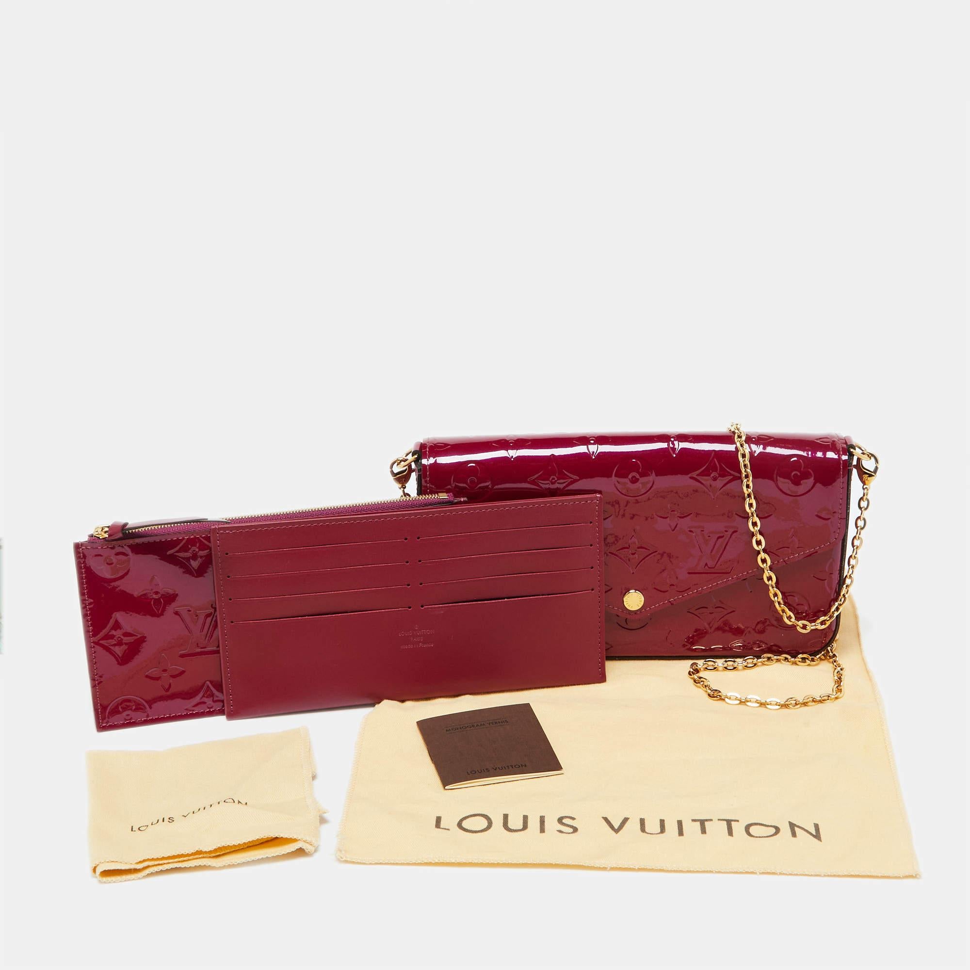 Louis Vuitton Indian Rose Monogram Vernis Pochette Felicie Bag 4