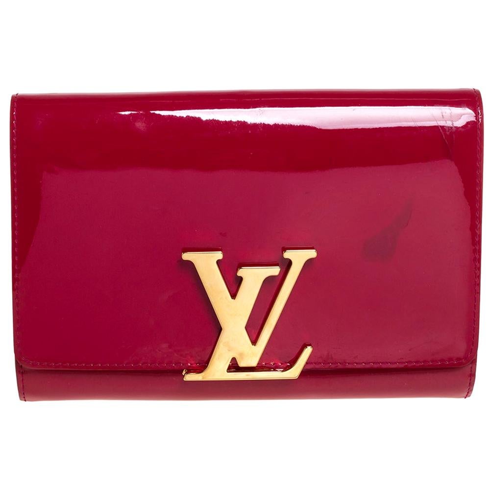 Louis Vuitton Indian Rose Vernis Leather Louise Clutch