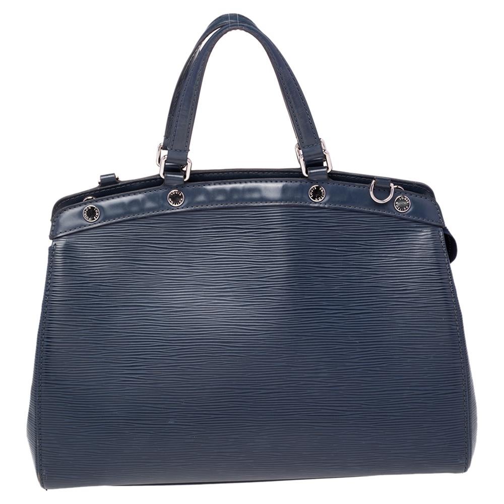 Louis Vuitton Indigoblaue Epi Leder Brea MM Tasche 1