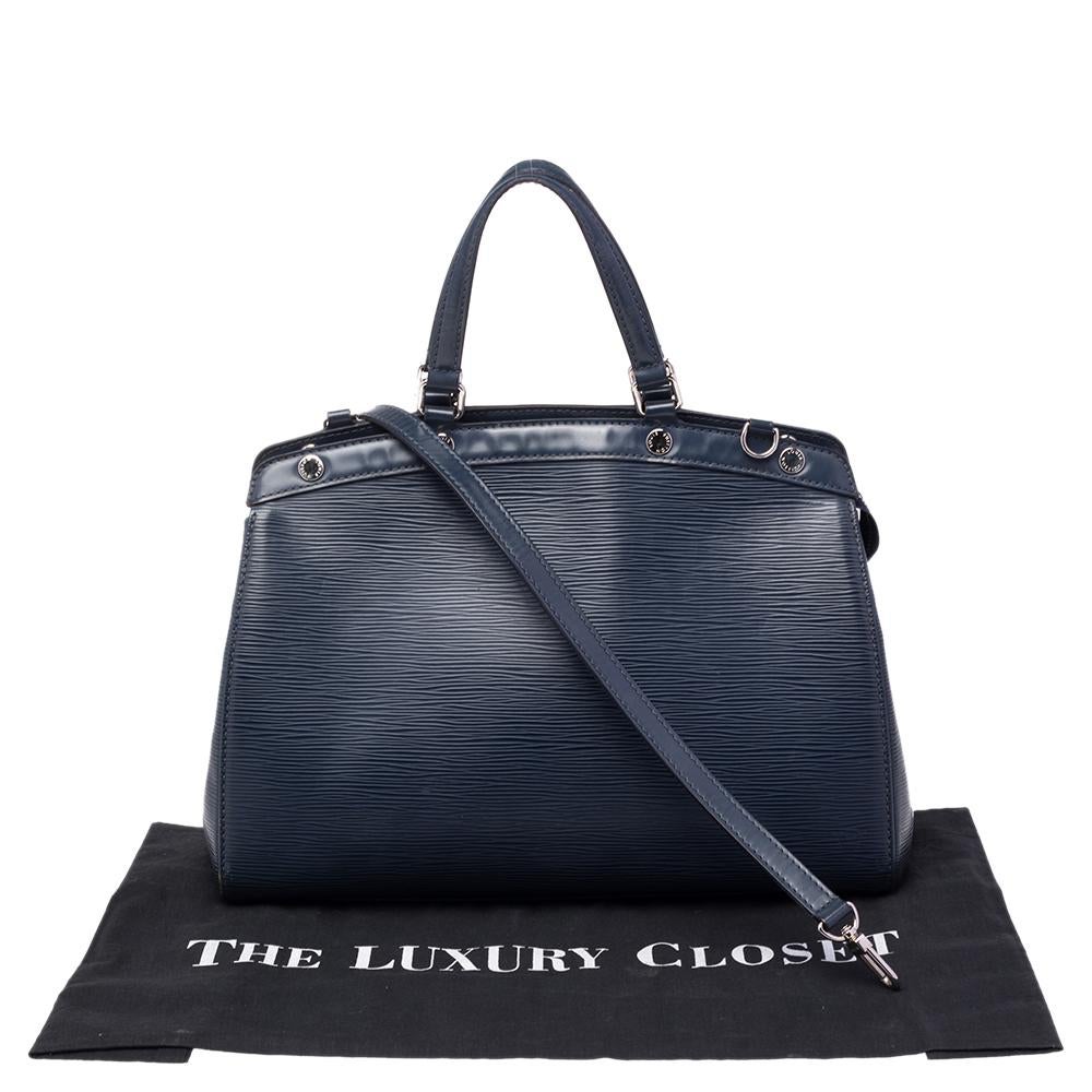 Louis Vuitton Indigoblaue Epi Leder Brea MM Tasche 4