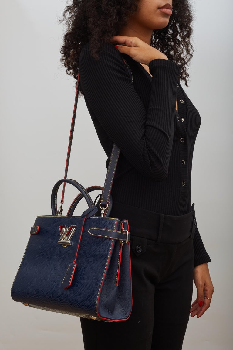 Louis Vuitton Indigo Coquelicot Epi Leather Dark Blue Twist Tote