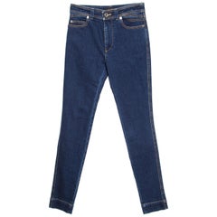 Louis Vuitton Indigo Dark Wash Denim Skinny Jeans S
