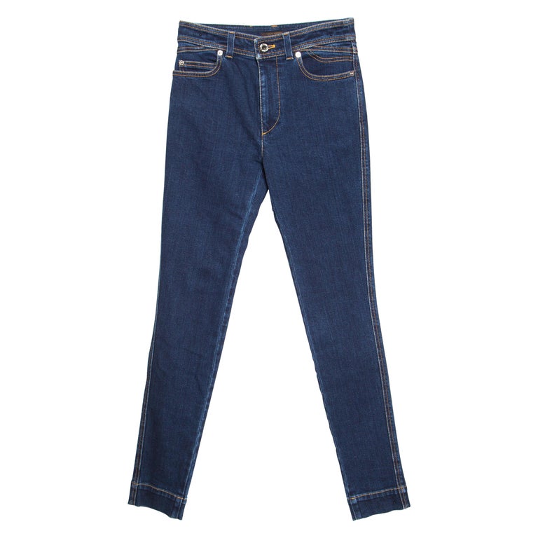 Louis Vuitton Indigo Dark Wash Denim Skinny Jeans S For Sale at 1stDibs ...