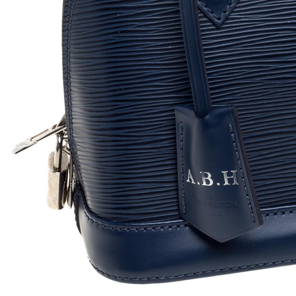 Louis Vuitton Indigo Epi Leder Alma BB Tasche 4