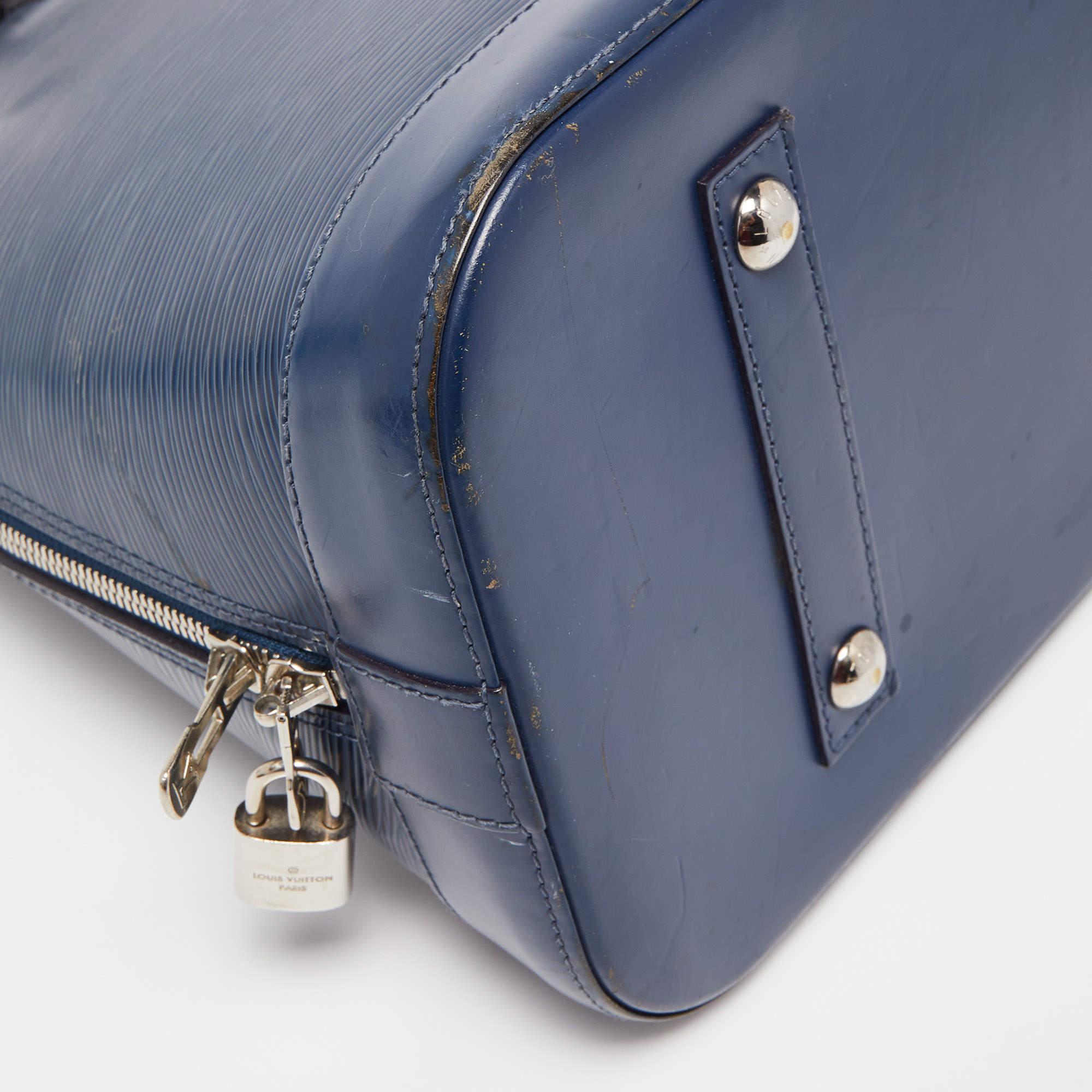 Louis Vuitton Indigo Epi Leather Alma GM Bag 8