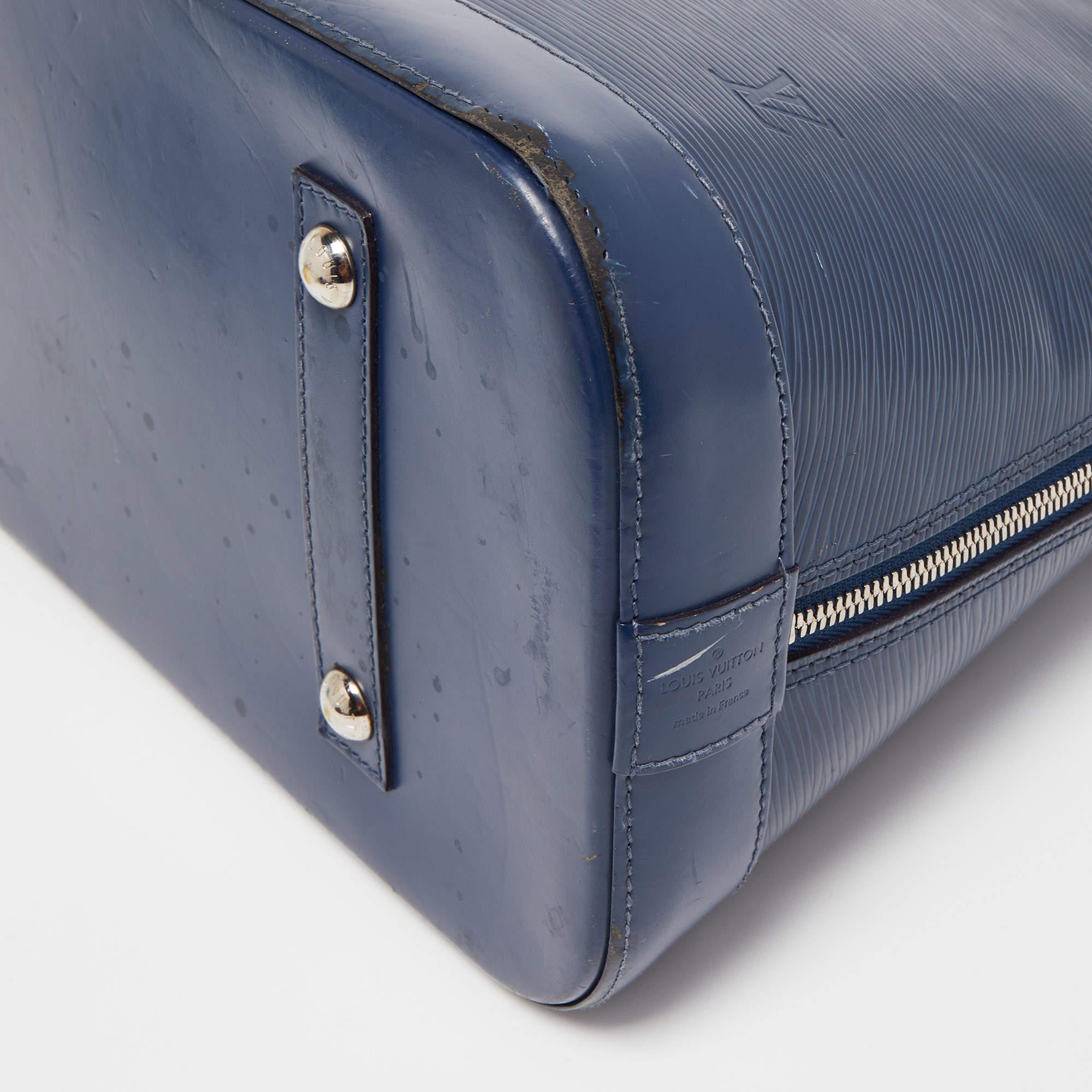 Louis Vuitton Indigo Epi Leather Alma GM Bag 9