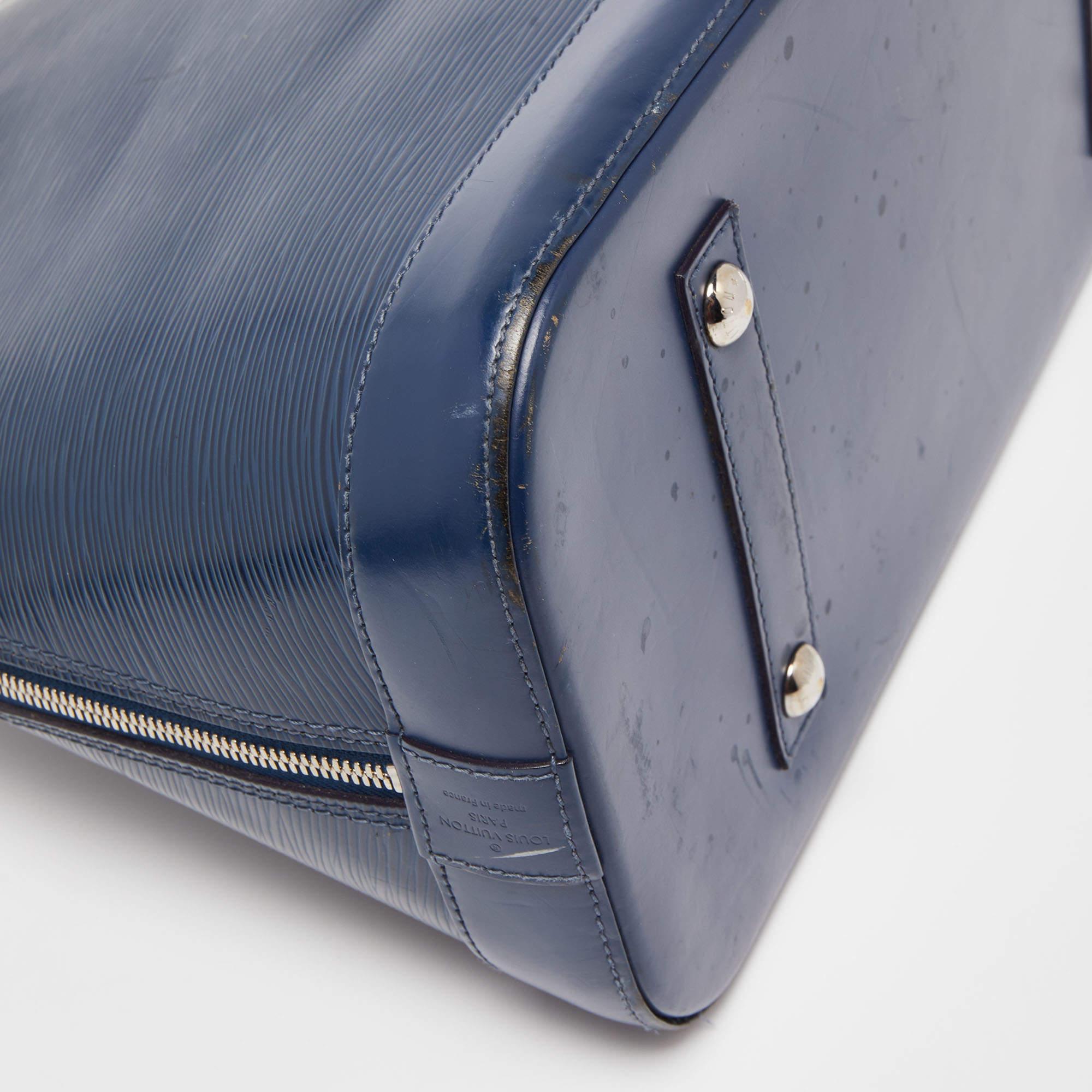 Louis Vuitton Indigo Epi Leather Alma GM Bag 10
