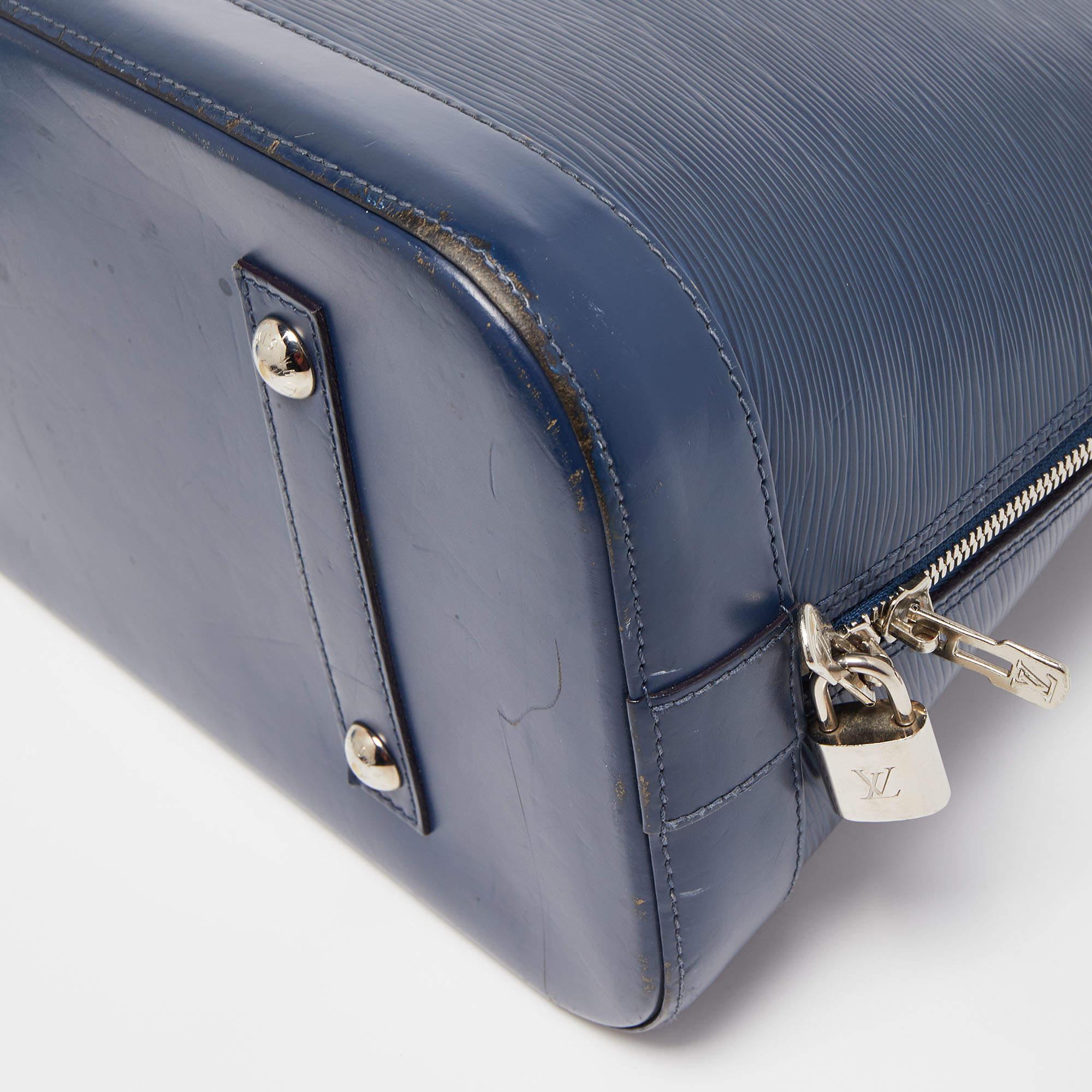 Louis Vuitton Indigo Epi Leather Alma GM Bag 11