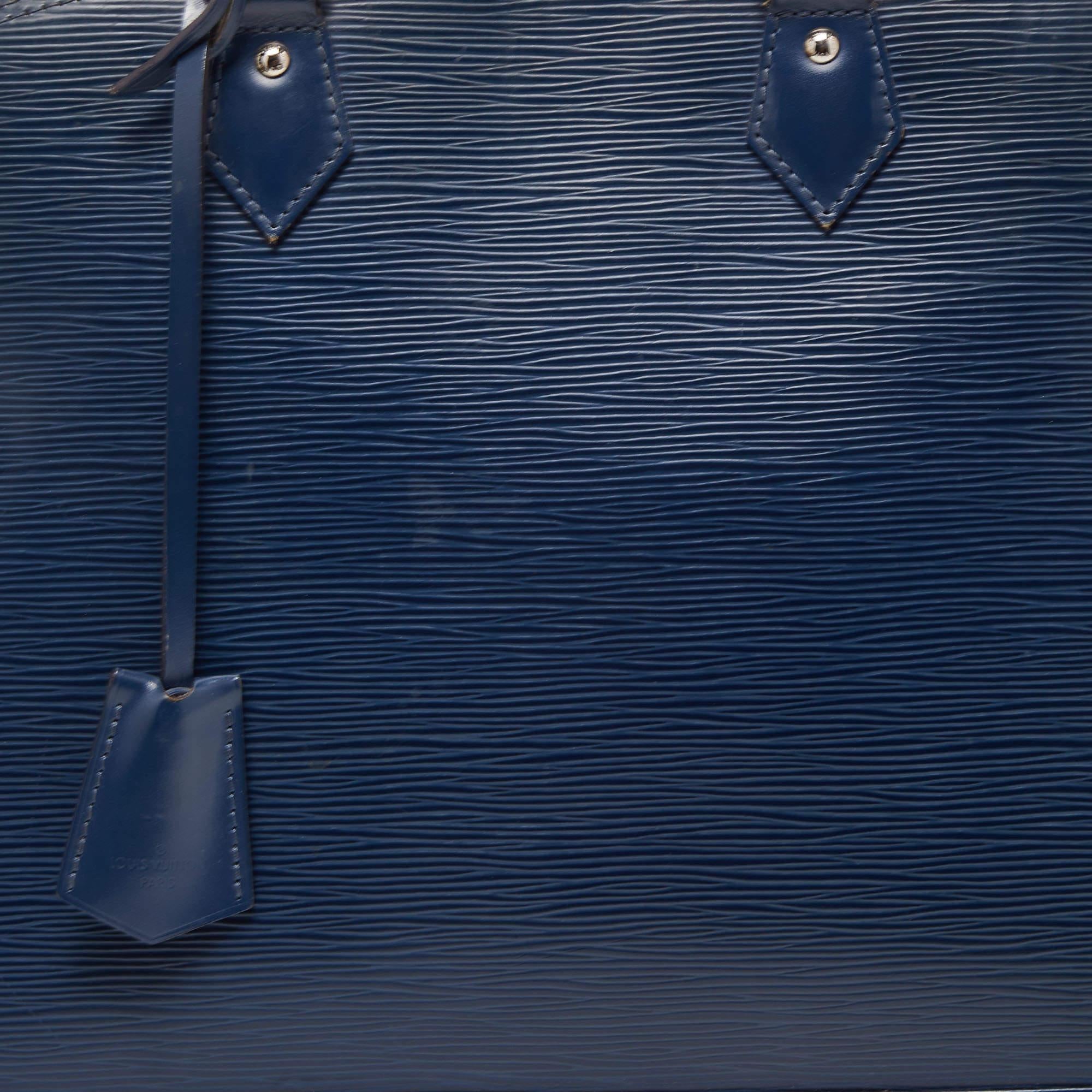 Louis Vuitton Indigo Epi Leather Alma GM Bag 3
