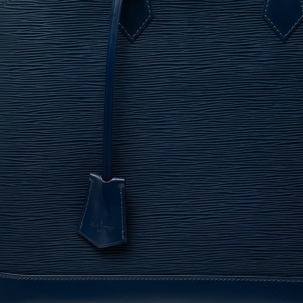 Louis Vuitton Indigo Epi Leather Alma GM Bag 4