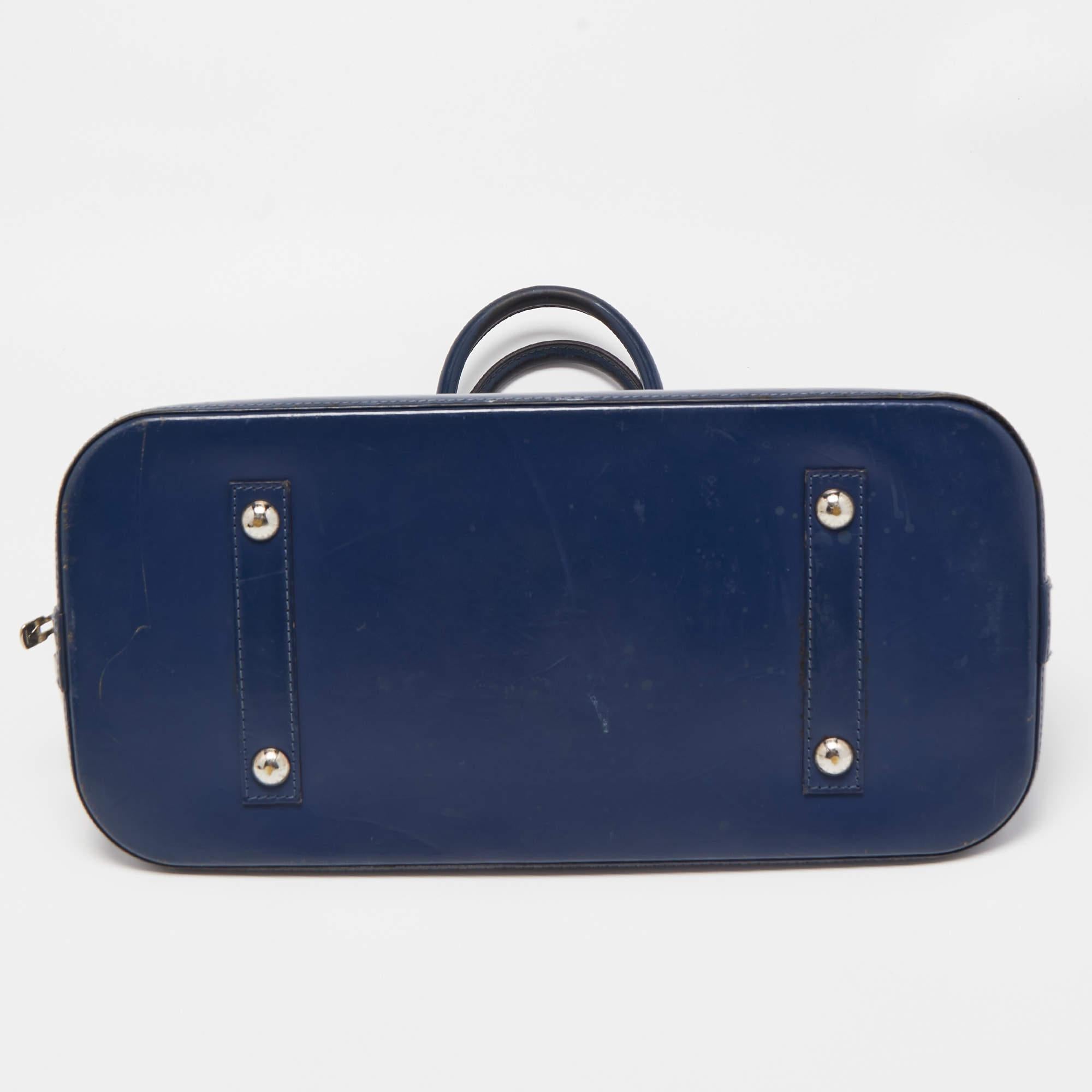 Louis Vuitton Indigo Epi Leather Alma GM Bag 5