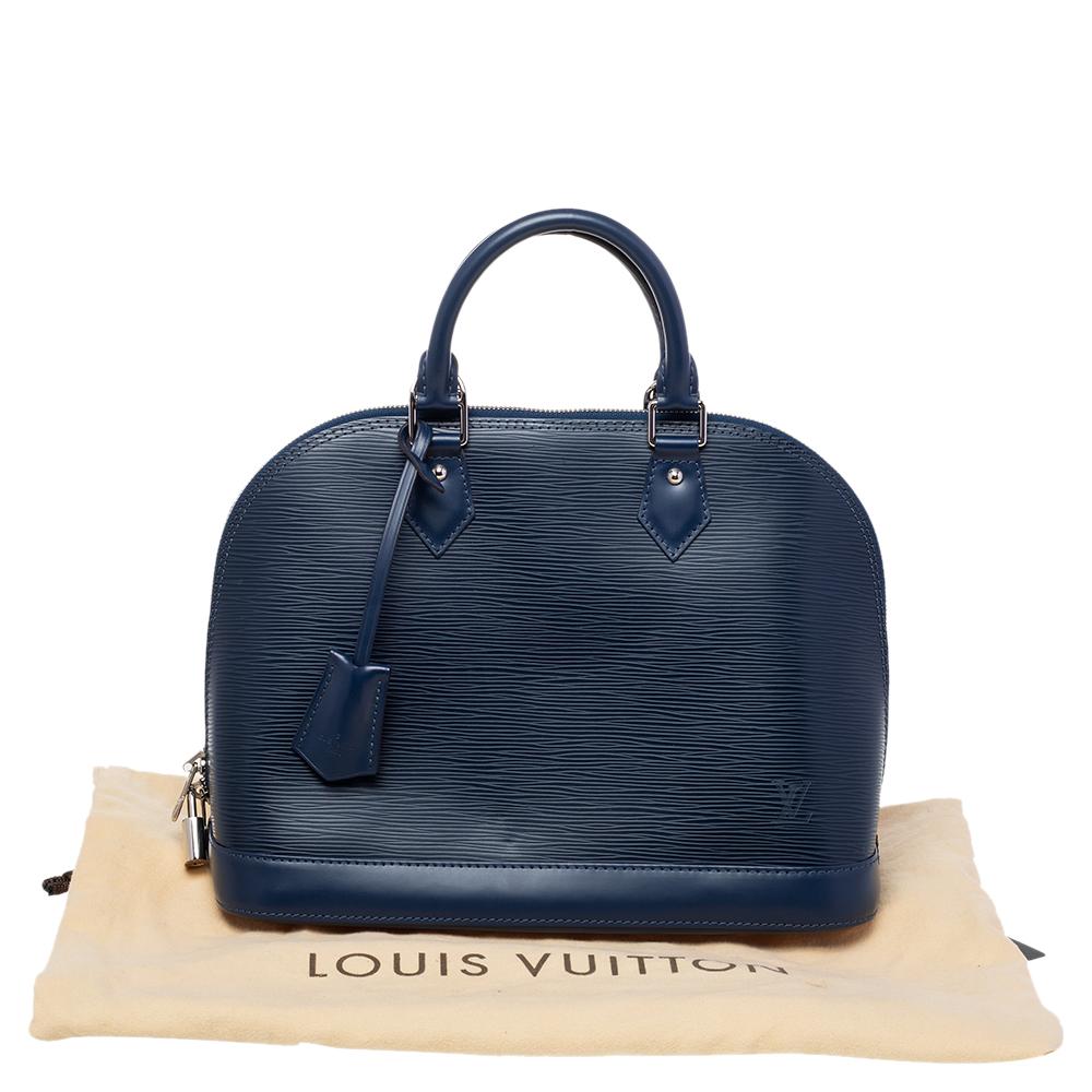 Louis Vuitton Indigo Epi Leather Alma PM Bag 9