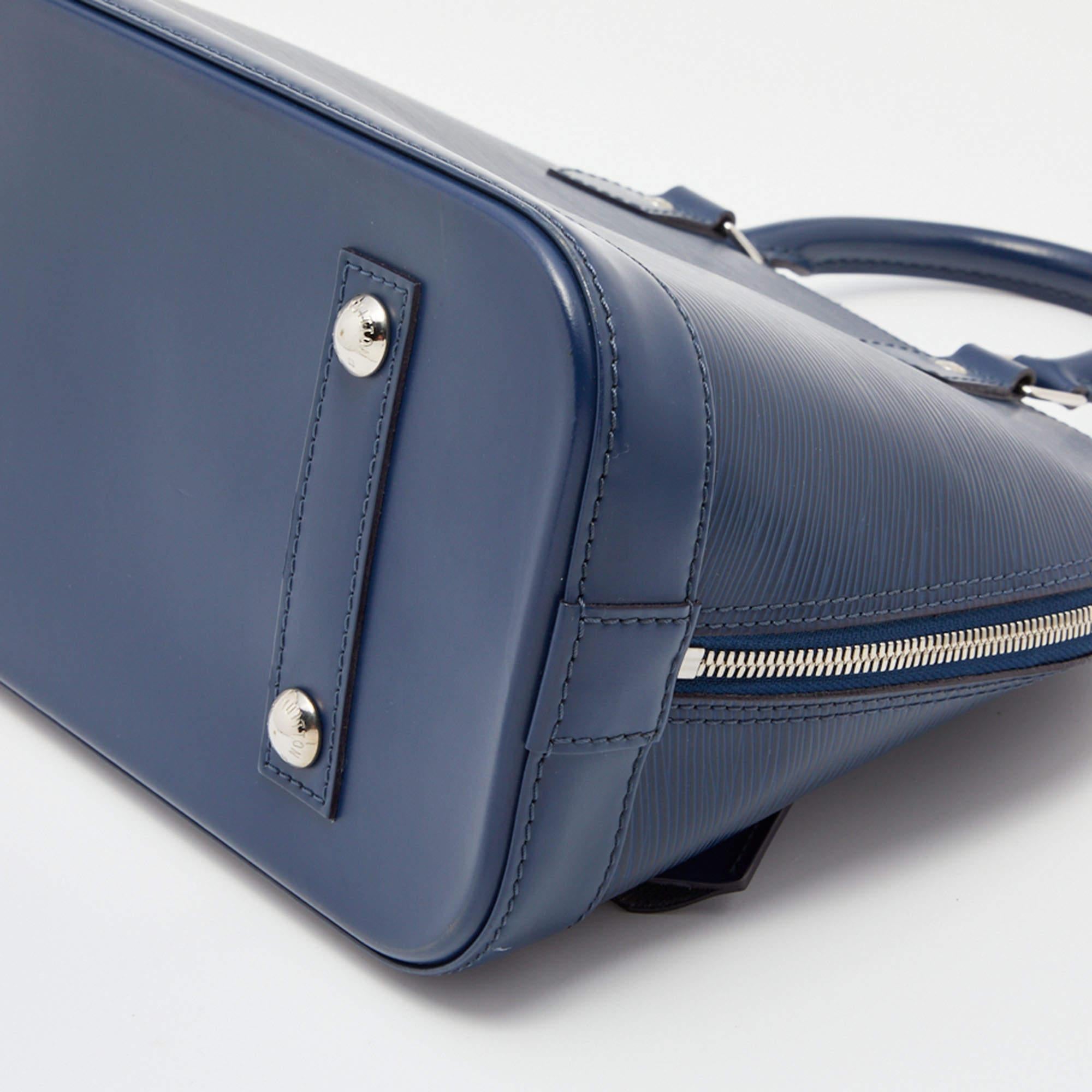 Louis Vuitton Indigo Epi Leather Alma PM Bag 2