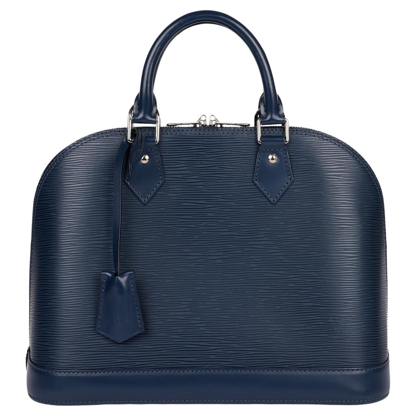 Louis Vuitton Indigo Epi Leather Alma PM For Sale