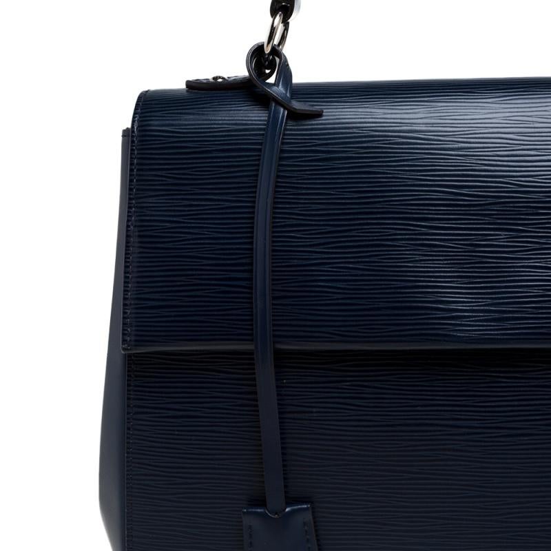 Louis Vuitton Indigo Epi Leather Cluny MM Bag 4