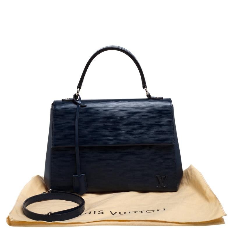 Louis Vuitton Indigo Epi Leather Cluny MM Bag 8