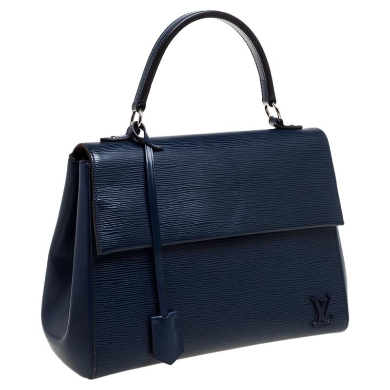 Black Louis Vuitton Indigo Epi Leather Cluny MM Bag