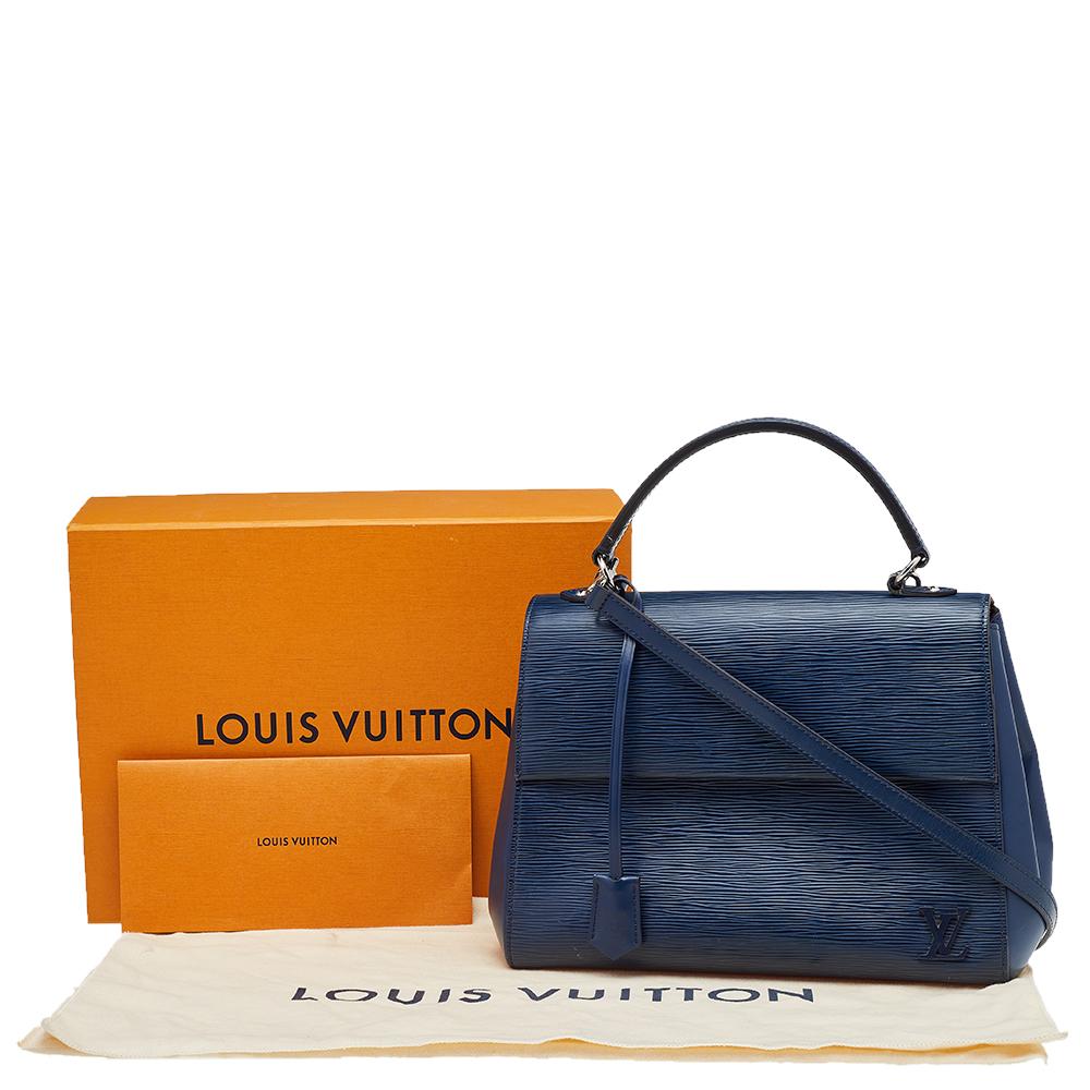 Purple Louis Vuitton Indigo Epi Leather Cluny MM Bag