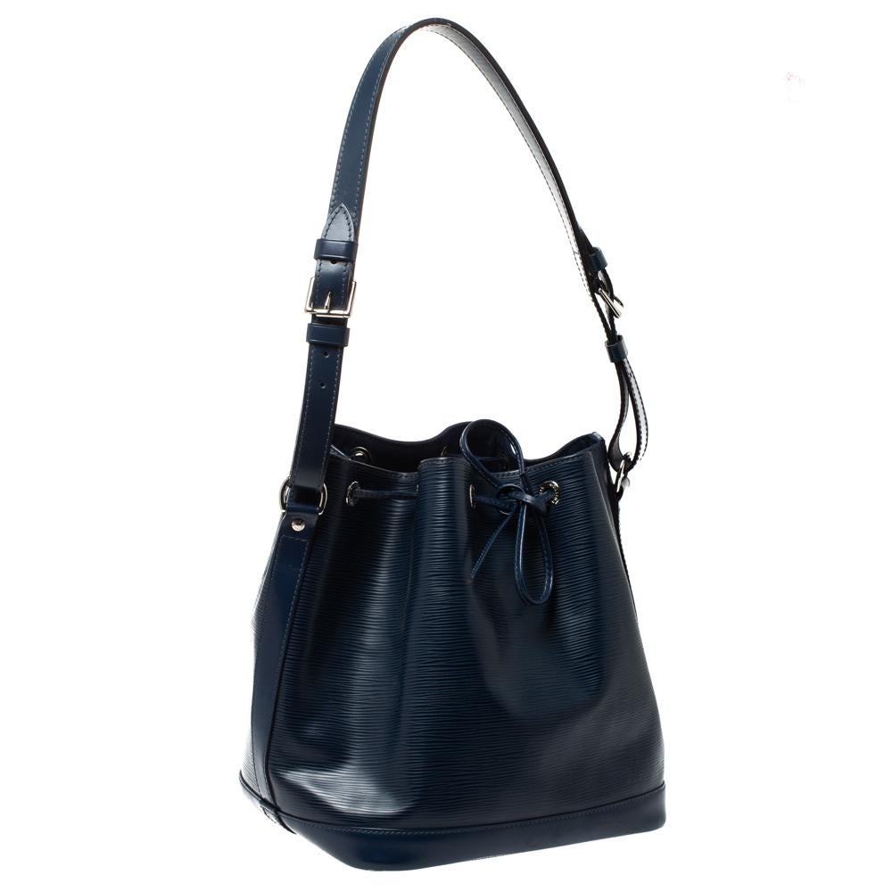 Louis Vuitton Indigo Epi Leather Petit Noe Bag 4