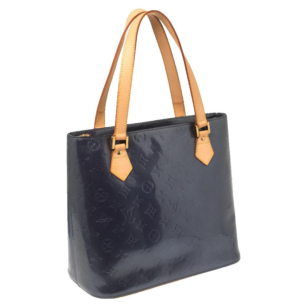 Bolso Houston Louis Vuitton Monograma Vernis Añil en Bueno Estado en Dubai, Al Qouz 2