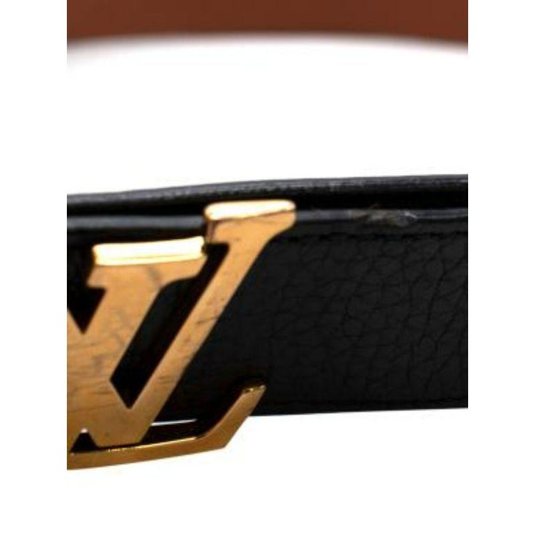 Louis Vuitton M8386V LV Iconic 30mm Reversible Belt , Black, 80