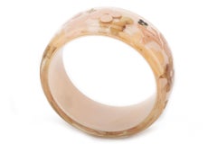 Louis Vuitton Inlay Lucite Logo Pink Bangle in Box