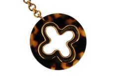 Louis Vuitton Insolence Gold Tone Tortoise Shell Bag Charm Lv Logo Key Chain