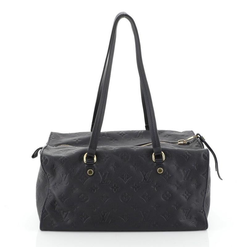 Black Louis Vuitton Inspiree Handbag Monogram Empreinte Leather