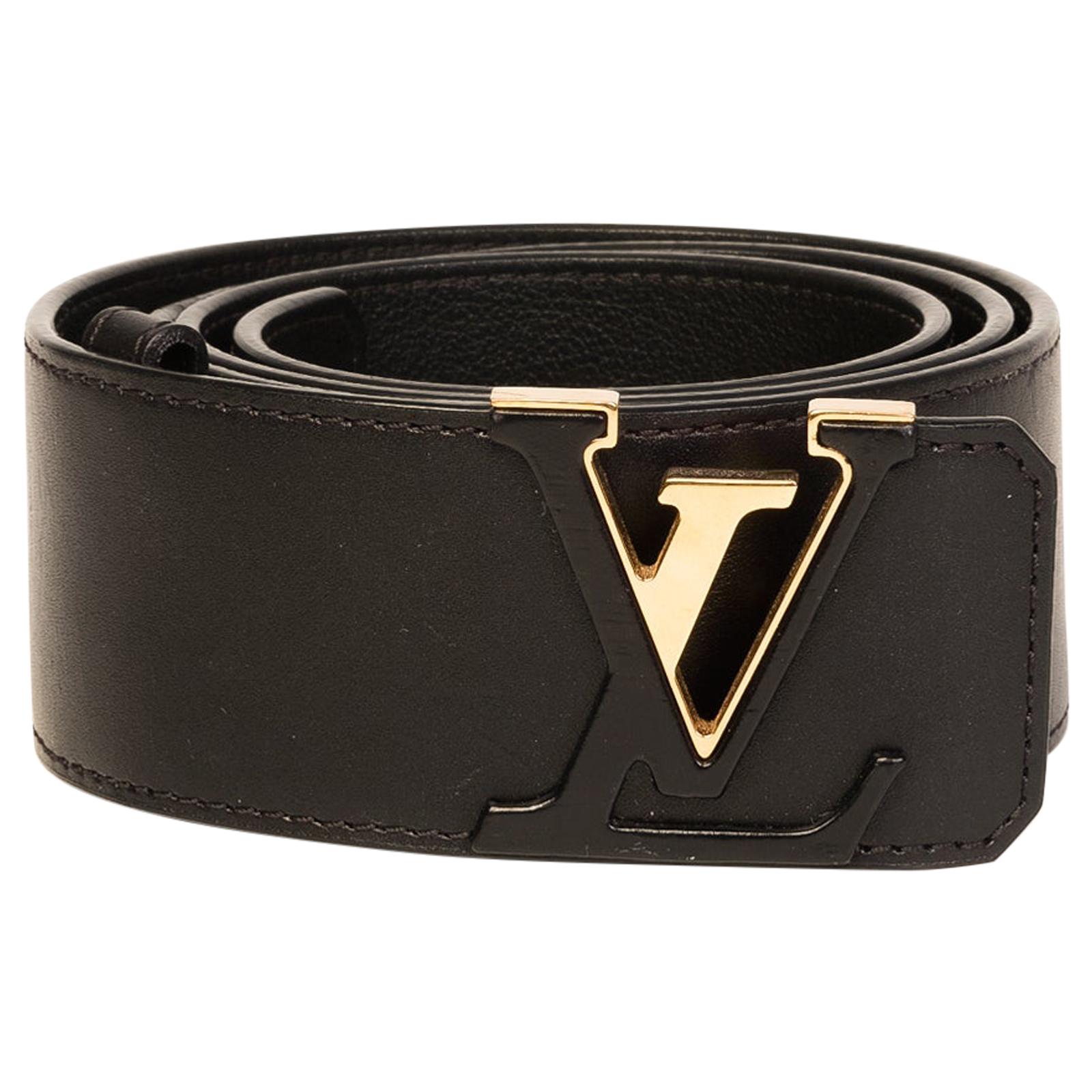 Leather belt Louis Vuitton Black size 85 cm in Leather - 34410333