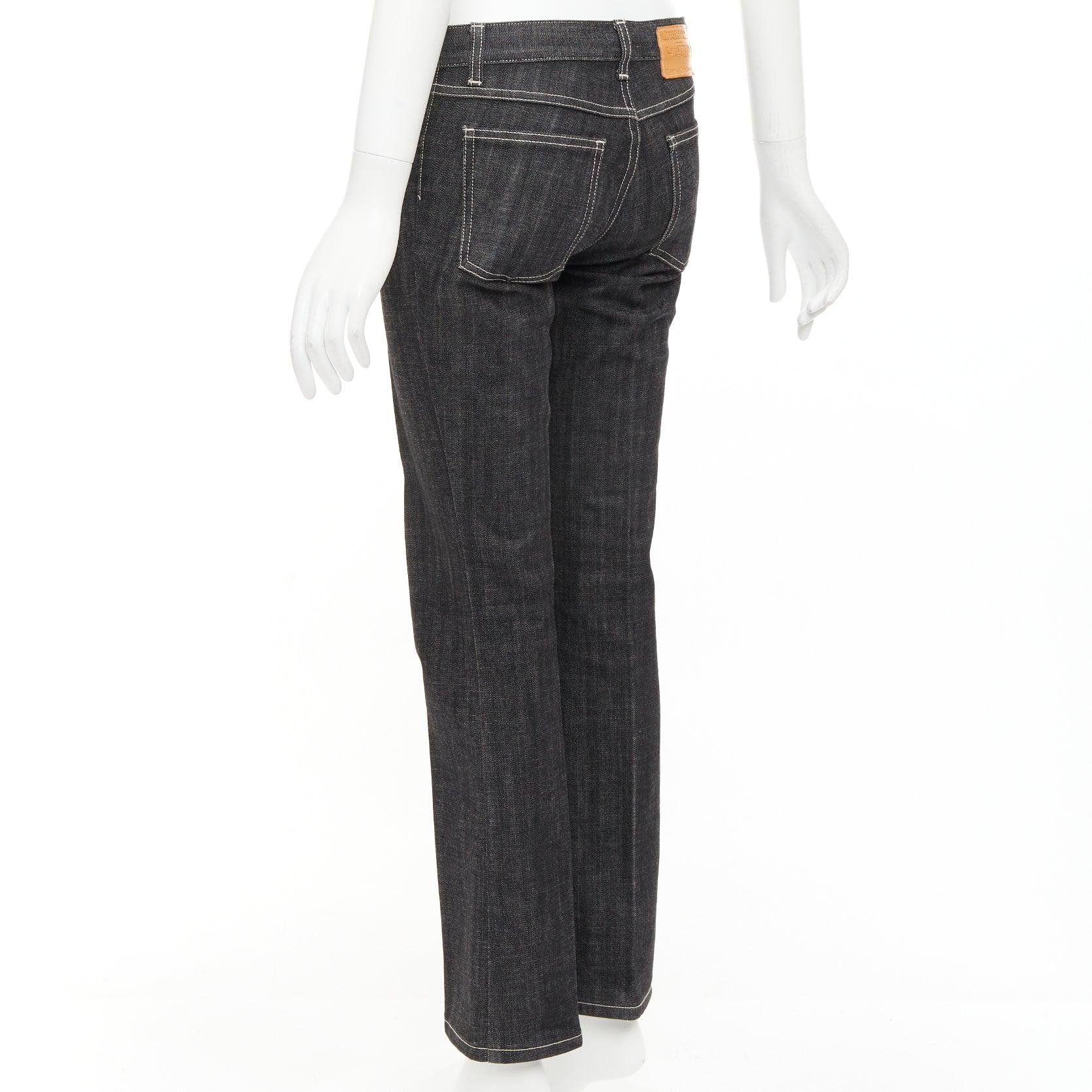 LOUIS VUITTON Inventeur toile denim grey logo bootcut jeans FR36 S 1