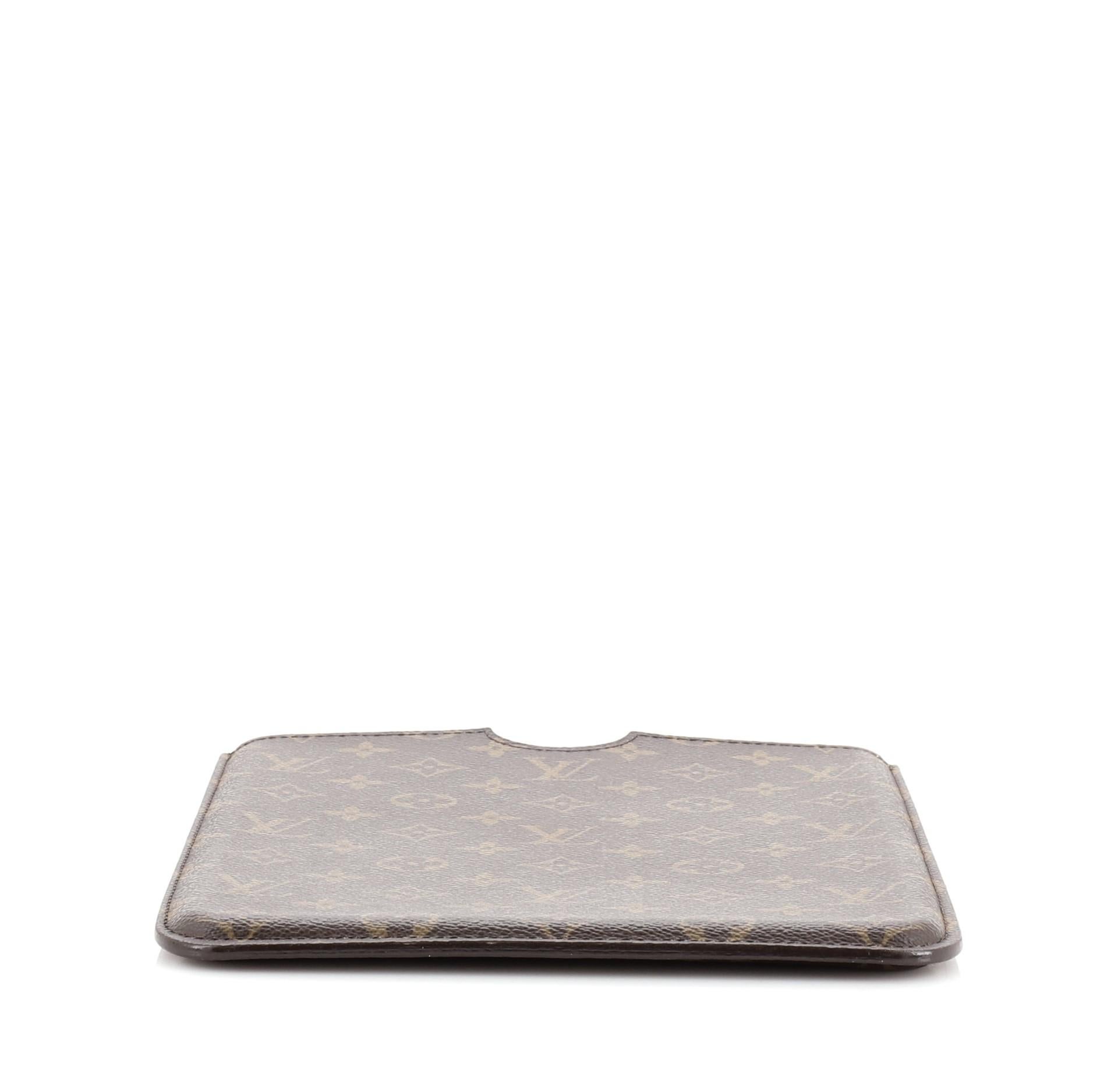 Louis Vuitton iPad-Ärmel Monogramm Segeltuch Braun (Grau)