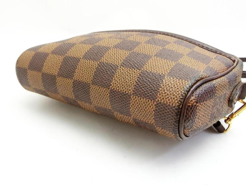 Louis Vuitton Ipanema Pochette Damier Ebene Fanny Pack 3way 231182 Brown Coated  For Sale 2