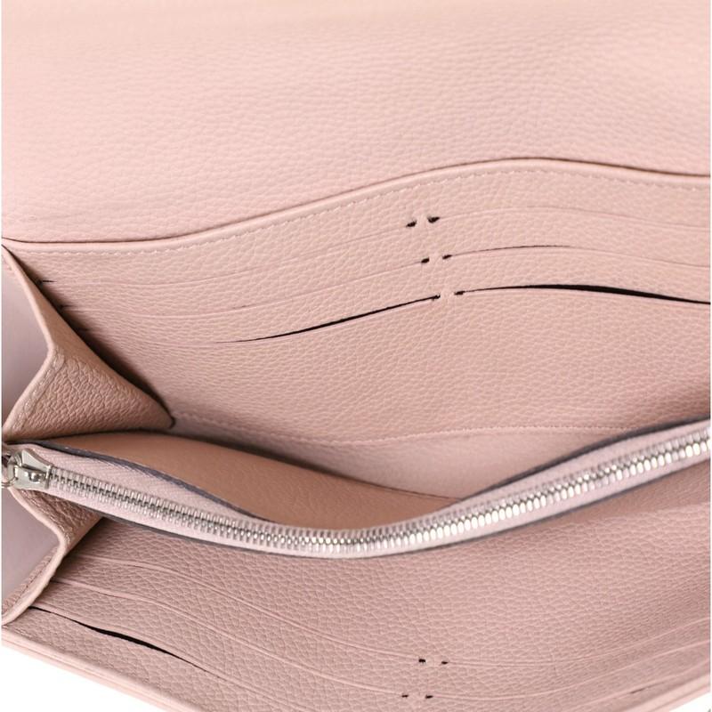 Beige Louis Vuitton Iris Wallet NM Mahina Leather 