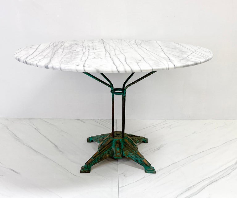 Louis Vuitton Iron and Marble Dining or Center Table, 1930's