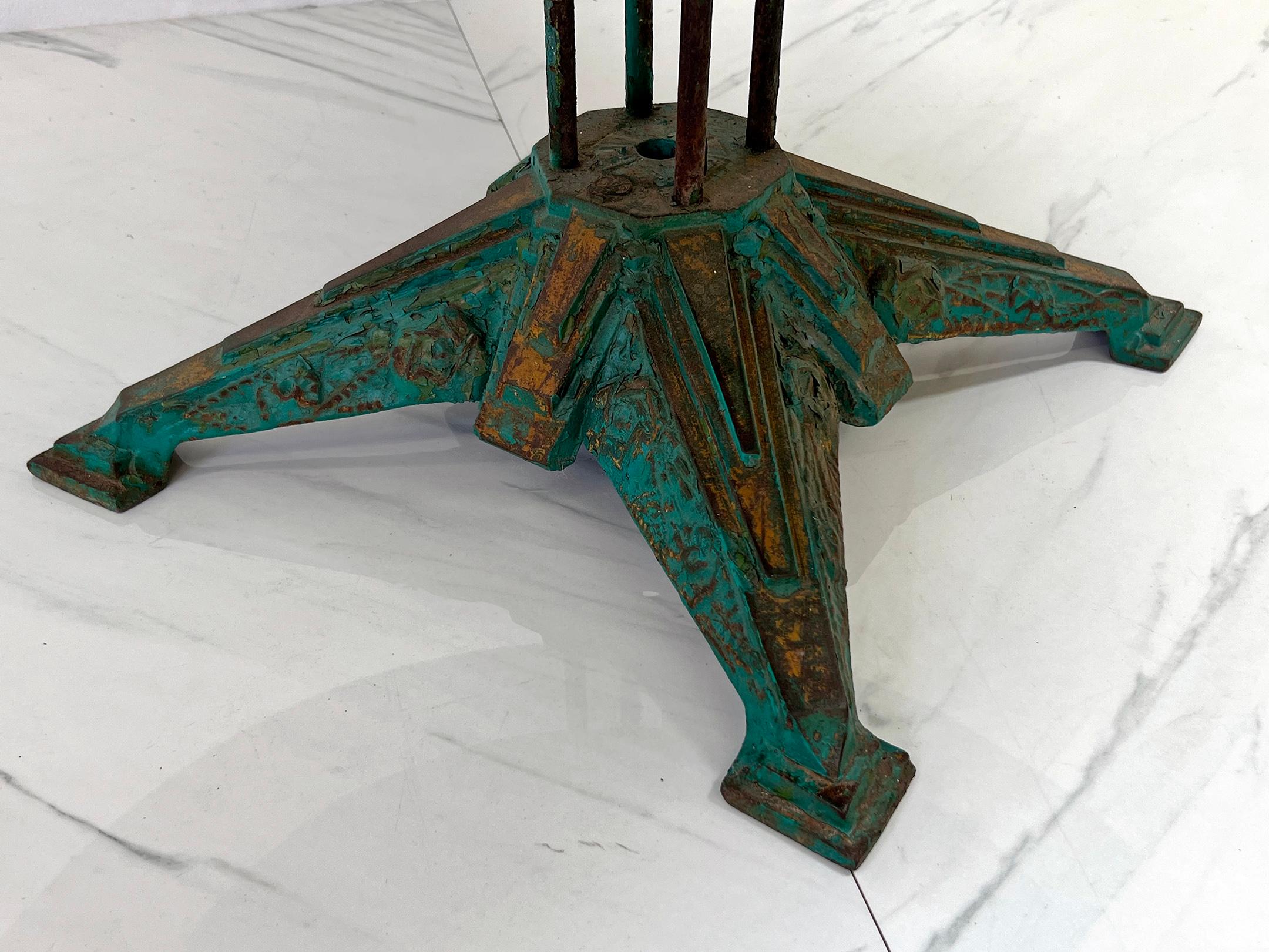 Louis Vuitton Iron and Marble Dining or Center Table, 1930s In Good Condition For Sale In Culver City, CA