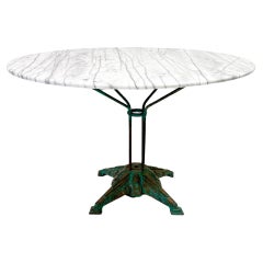 Louis Vuitton Iron and Marble Dining or Center Table, 1930s
