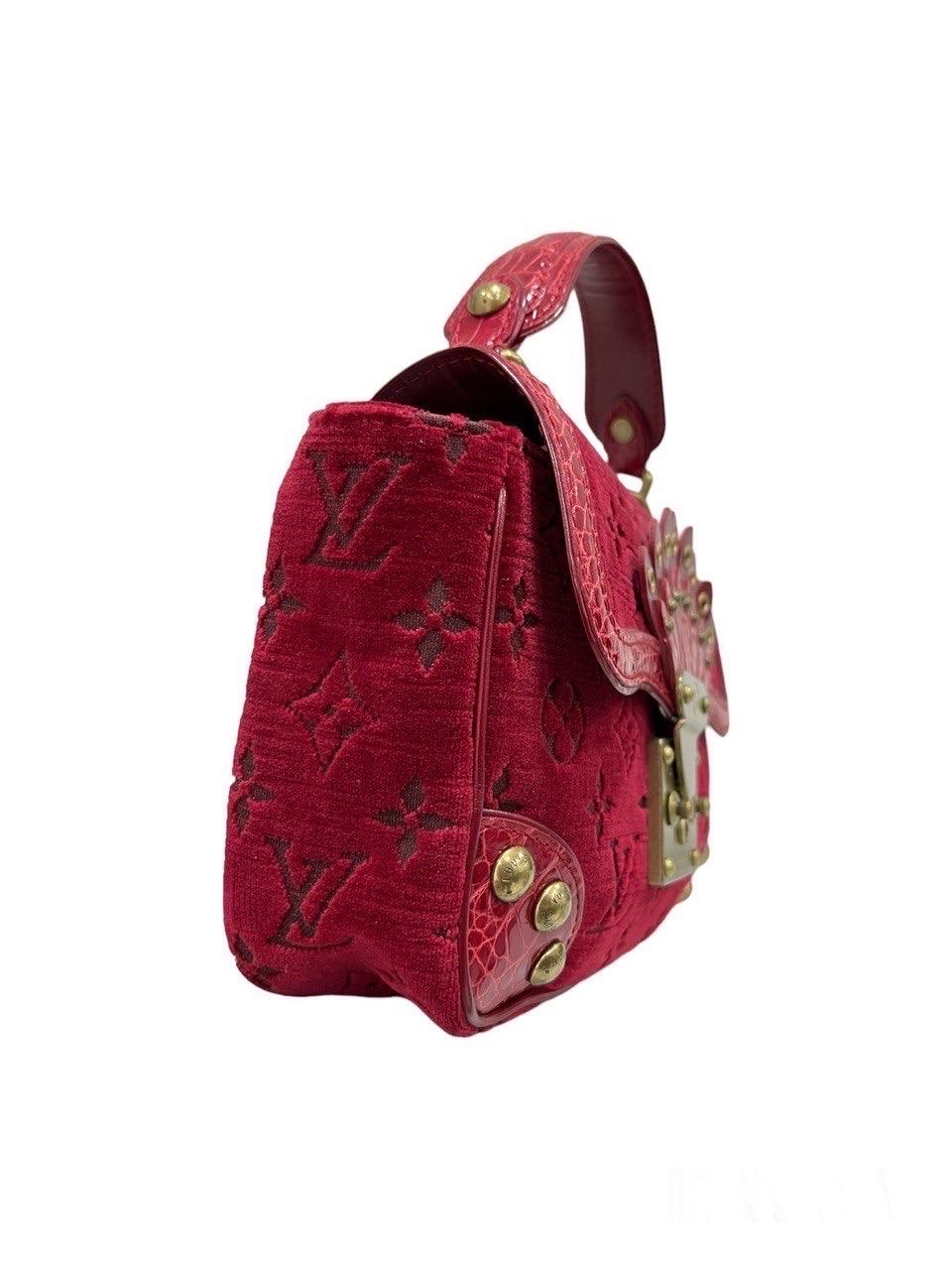 Donna Louis Vuitton Irvine Velours Velluto Rosso Edizione Limitata Alligatore