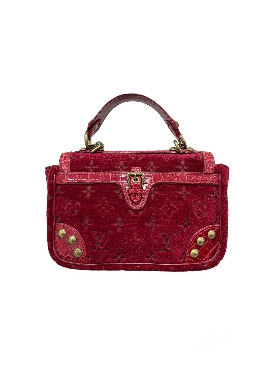 Louis Vuitton Irvine Velours Velluto Rosso Edizione Limitata Alligatore 1