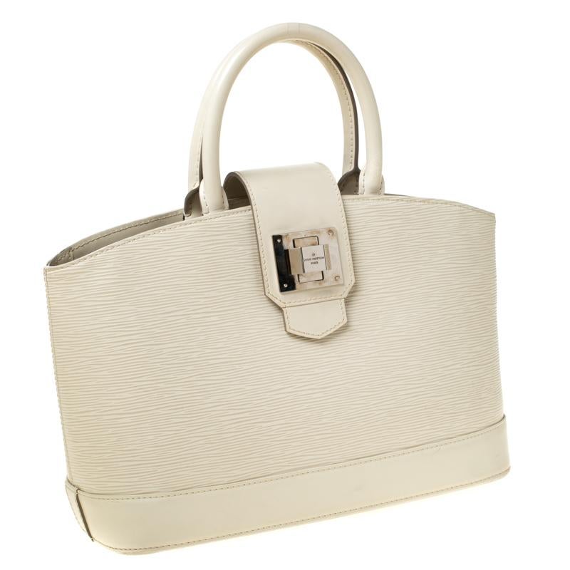 Louis Vuitton Ivorie Electric Epi Leather Mirabeau PM Bag In Good Condition In Dubai, Al Qouz 2