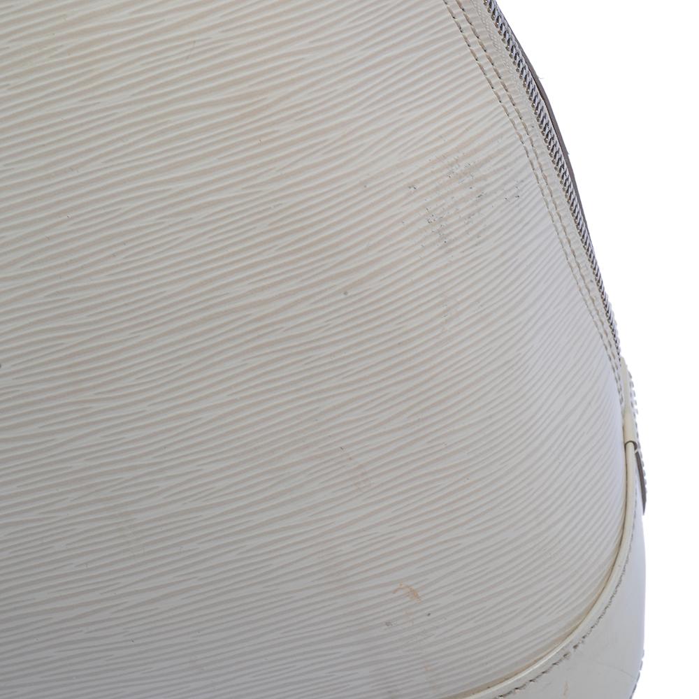 Louis Vuitton Alma GM Tasche aus elfenbeinfarbenem Epi Leder im Angebot 6