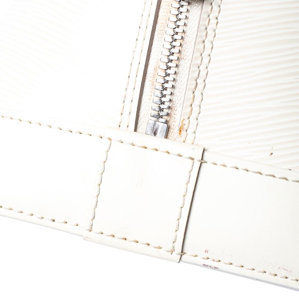 Louis Vuitton Alma GM Tasche aus elfenbeinfarbenem Epi Leder im Angebot 1